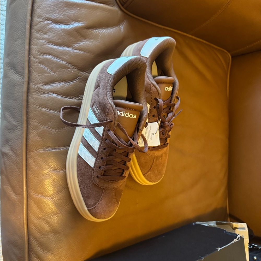 Adidas Chocolate Sneakers with Cream Accents